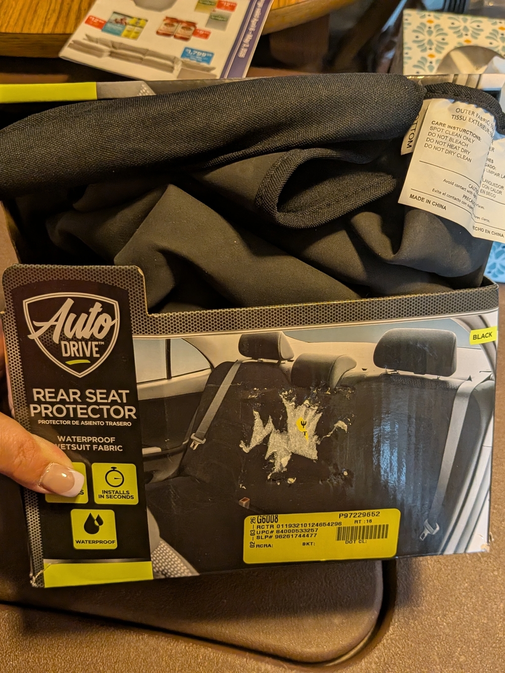 AutoDrive Rear Seat Protector - Black